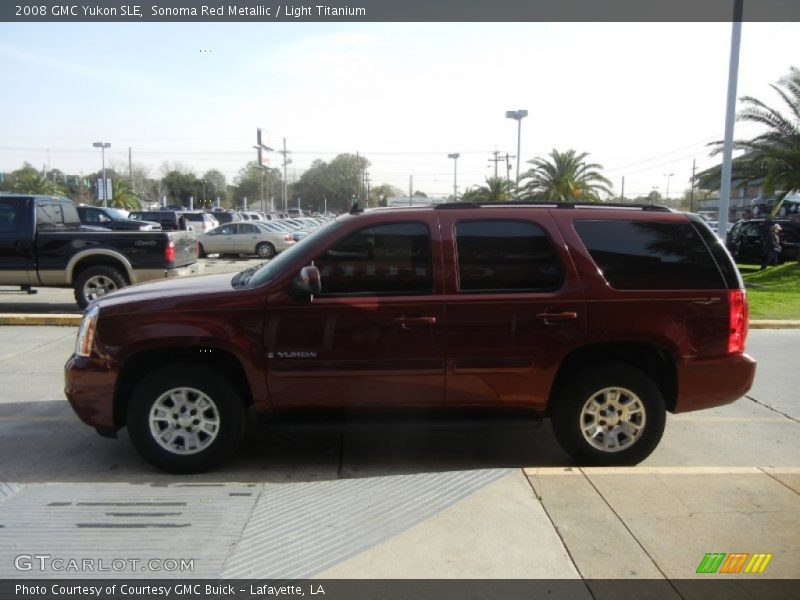 Sonoma Red Metallic / Light Titanium 2008 GMC Yukon SLE