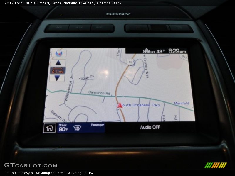 White Platinum Tri-Coat / Charcoal Black 2012 Ford Taurus Limited