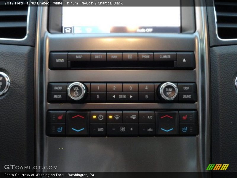 White Platinum Tri-Coat / Charcoal Black 2012 Ford Taurus Limited