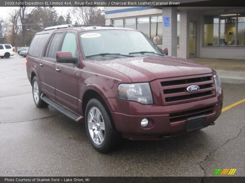 Royal Red Metallic / Charcoal Black Leather/Caramel Brown 2009 Ford Expedition EL Limited 4x4