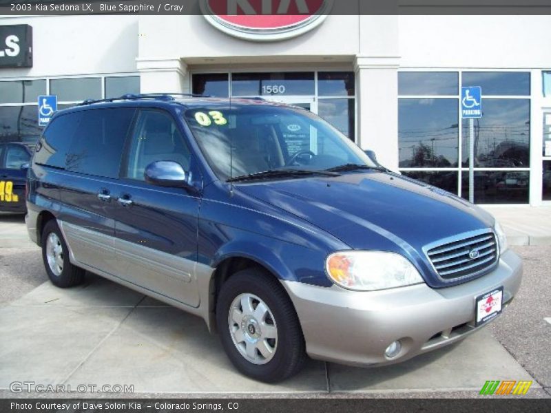 Blue Sapphire / Gray 2003 Kia Sedona LX