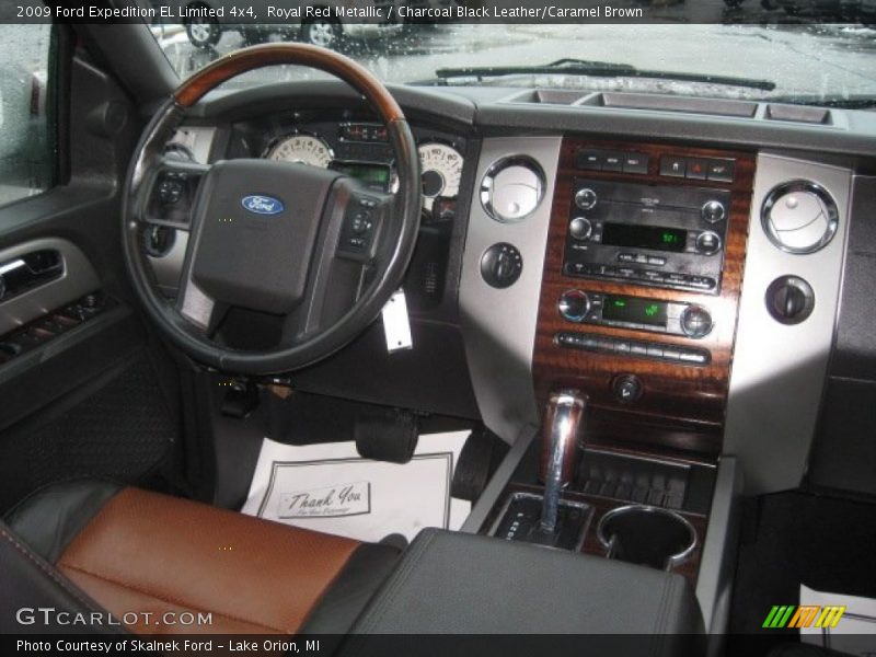 Royal Red Metallic / Charcoal Black Leather/Caramel Brown 2009 Ford Expedition EL Limited 4x4