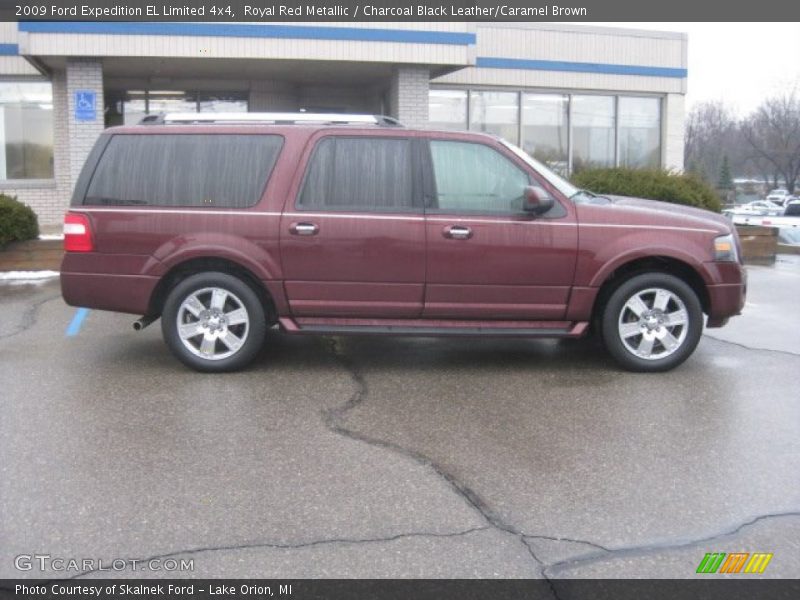 Royal Red Metallic / Charcoal Black Leather/Caramel Brown 2009 Ford Expedition EL Limited 4x4