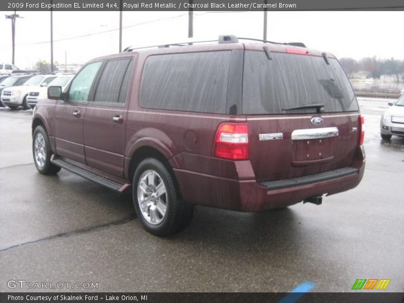 Royal Red Metallic / Charcoal Black Leather/Caramel Brown 2009 Ford Expedition EL Limited 4x4