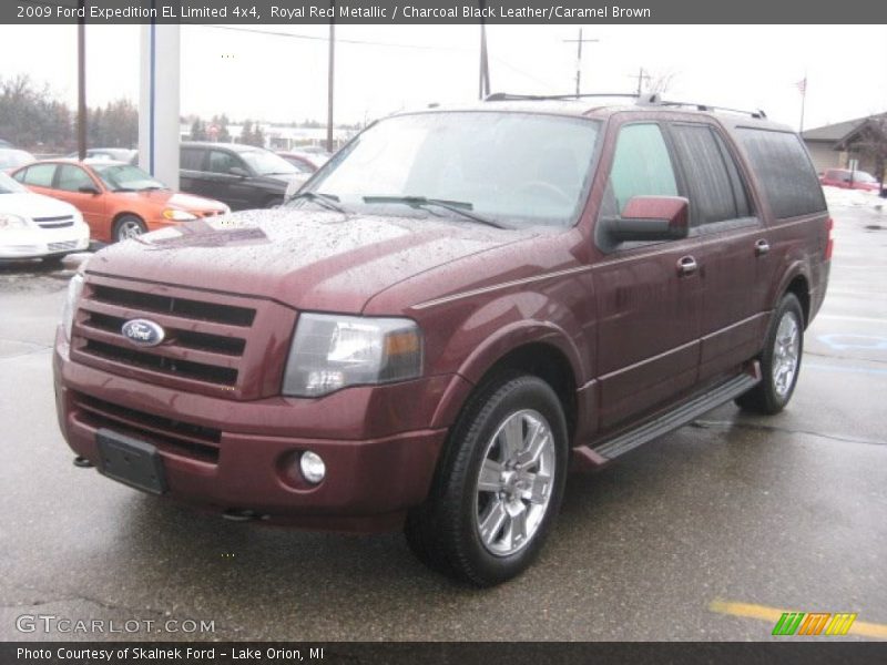 Royal Red Metallic / Charcoal Black Leather/Caramel Brown 2009 Ford Expedition EL Limited 4x4