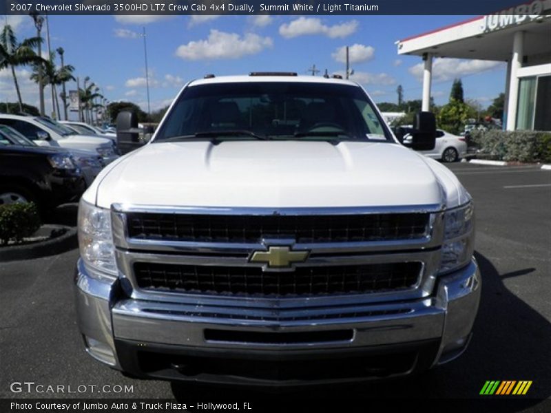 Summit White / Light Titanium 2007 Chevrolet Silverado 3500HD LTZ Crew Cab 4x4 Dually