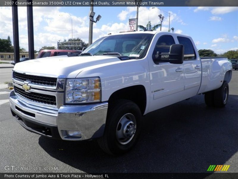 Summit White / Light Titanium 2007 Chevrolet Silverado 3500HD LTZ Crew Cab 4x4 Dually