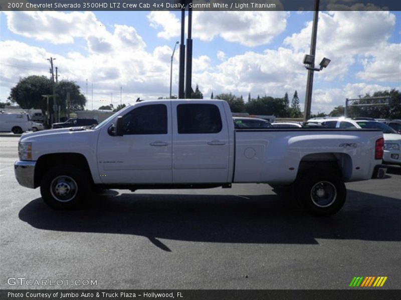 Summit White / Light Titanium 2007 Chevrolet Silverado 3500HD LTZ Crew Cab 4x4 Dually