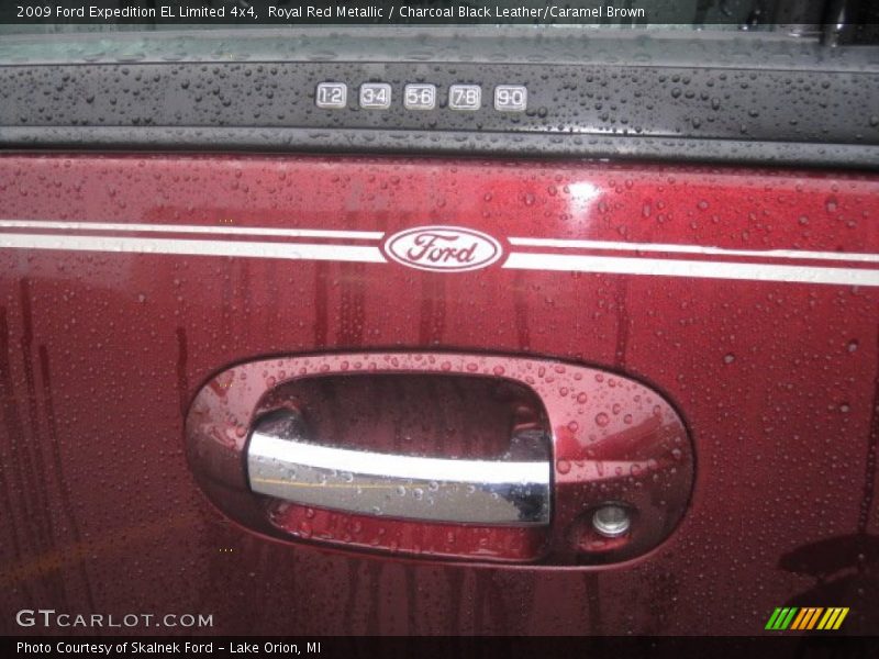 Royal Red Metallic / Charcoal Black Leather/Caramel Brown 2009 Ford Expedition EL Limited 4x4