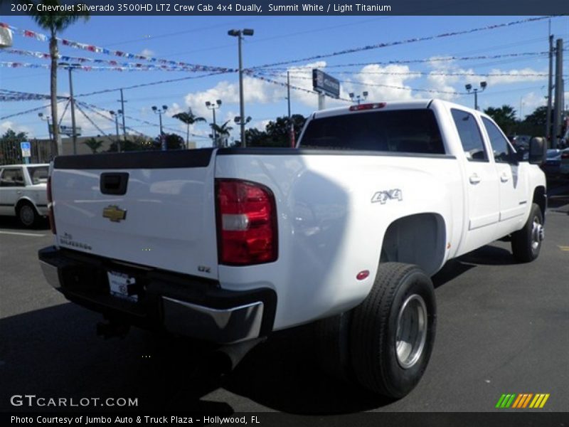 Summit White / Light Titanium 2007 Chevrolet Silverado 3500HD LTZ Crew Cab 4x4 Dually