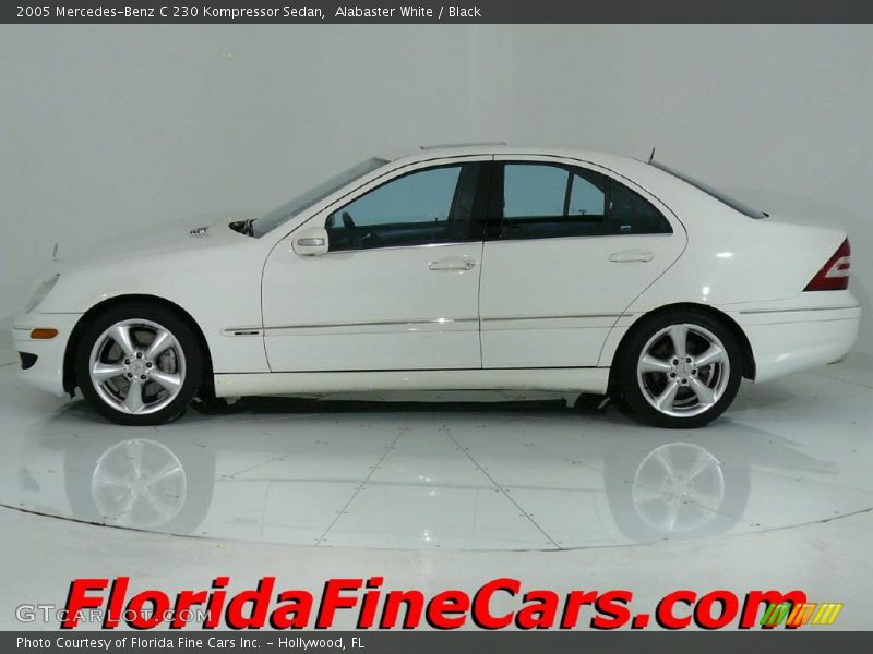 Alabaster White / Black 2005 Mercedes-Benz C 230 Kompressor Sedan