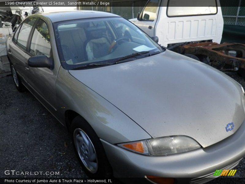 Sandrift Metallic / Beige 1996 Chevrolet Cavalier LS Sedan