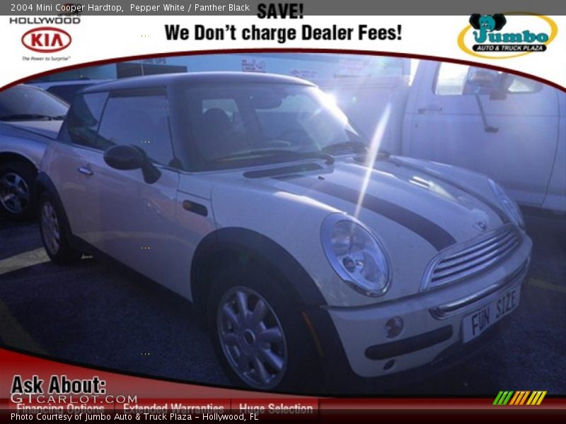 Pepper White / Panther Black 2004 Mini Cooper Hardtop
