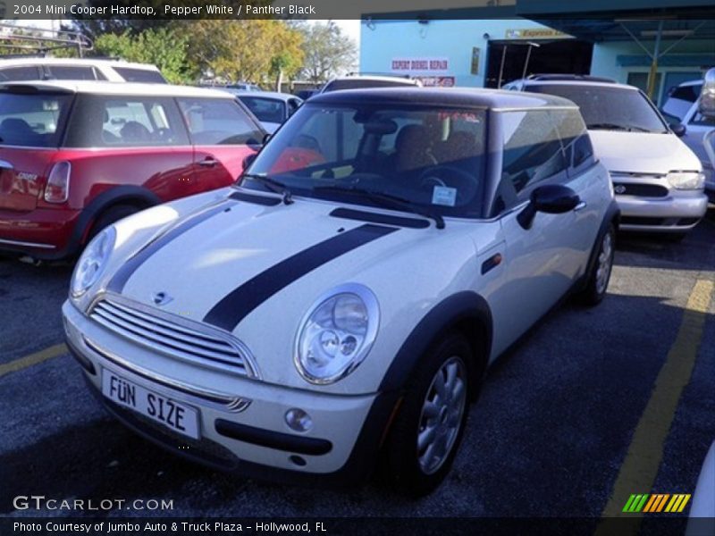 Pepper White / Panther Black 2004 Mini Cooper Hardtop