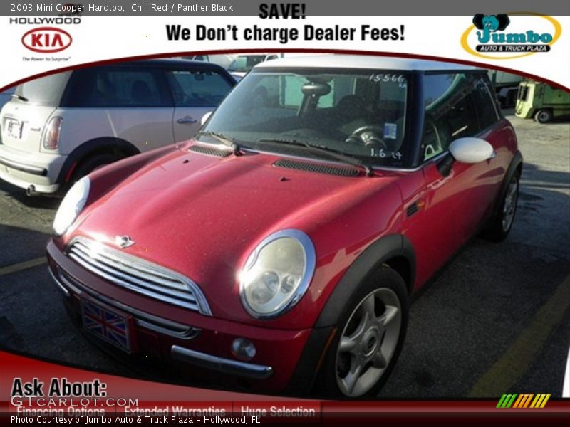 Chili Red / Panther Black 2003 Mini Cooper Hardtop