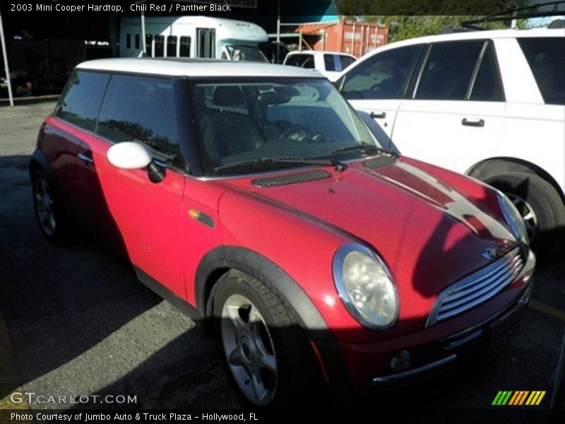 Chili Red / Panther Black 2003 Mini Cooper Hardtop