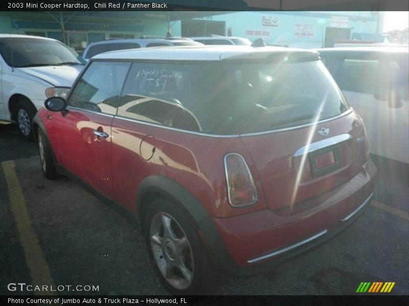 Chili Red / Panther Black 2003 Mini Cooper Hardtop