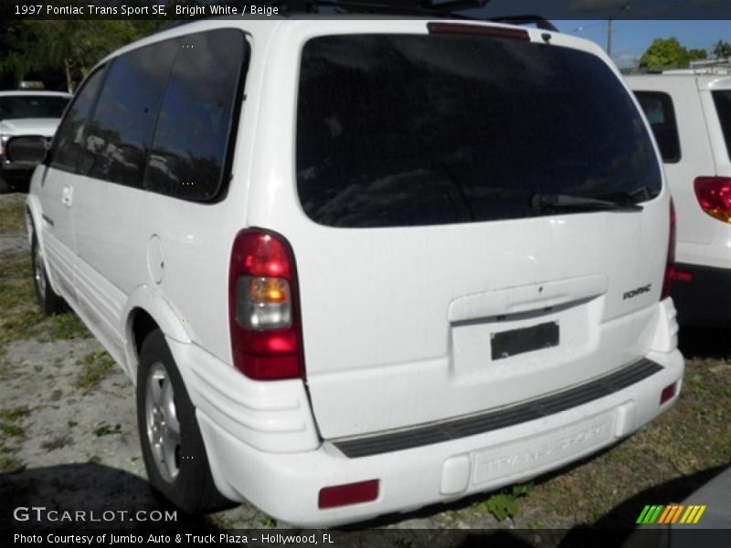 Bright White / Beige 1997 Pontiac Trans Sport SE