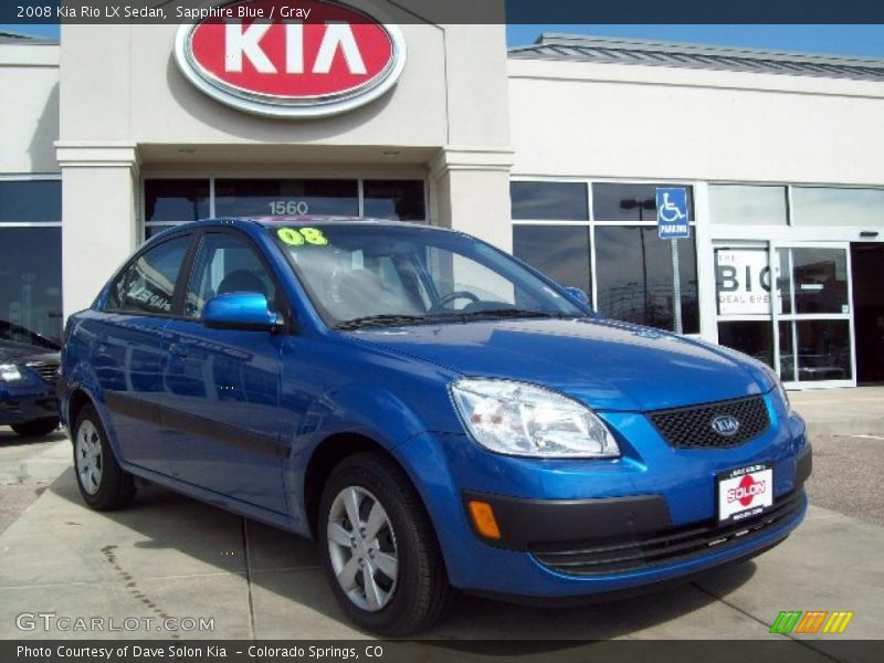 Sapphire Blue / Gray 2008 Kia Rio LX Sedan