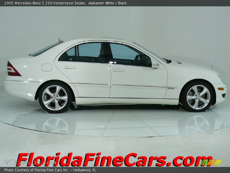 Alabaster White / Black 2005 Mercedes-Benz C 230 Kompressor Sedan