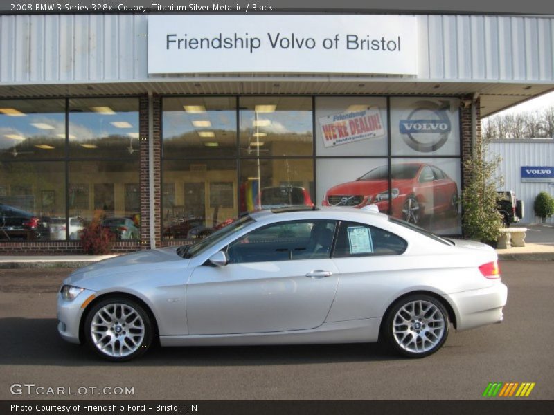 Titanium Silver Metallic / Black 2008 BMW 3 Series 328xi Coupe