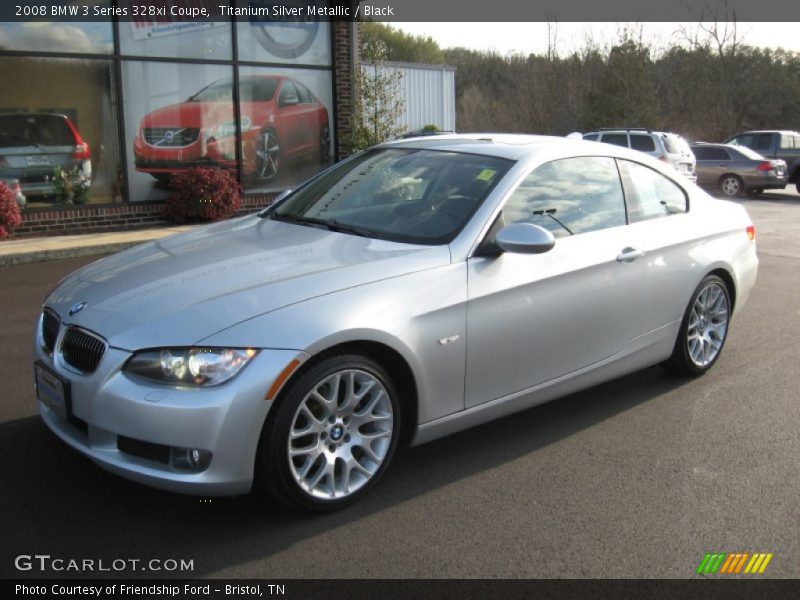 Titanium Silver Metallic / Black 2008 BMW 3 Series 328xi Coupe