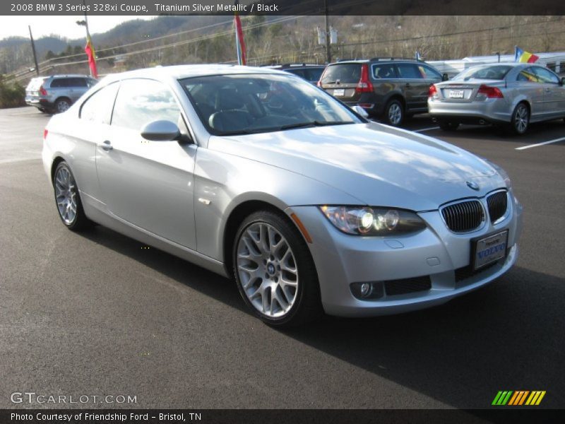 Titanium Silver Metallic / Black 2008 BMW 3 Series 328xi Coupe