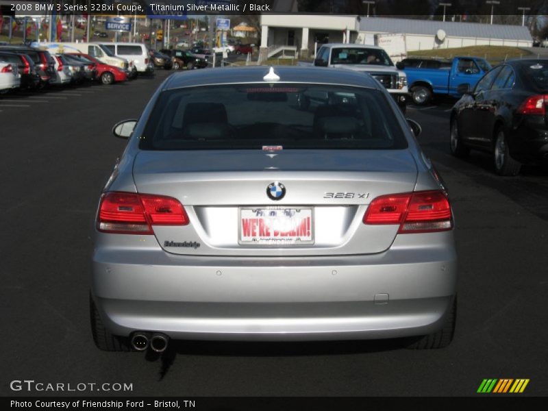 Titanium Silver Metallic / Black 2008 BMW 3 Series 328xi Coupe