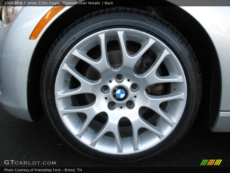 Titanium Silver Metallic / Black 2008 BMW 3 Series 328xi Coupe