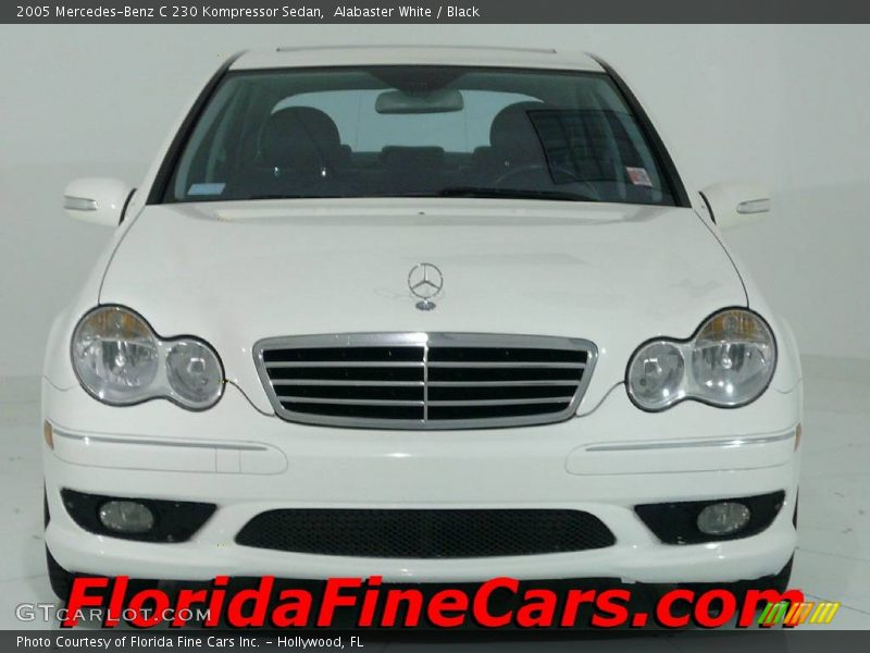 Alabaster White / Black 2005 Mercedes-Benz C 230 Kompressor Sedan