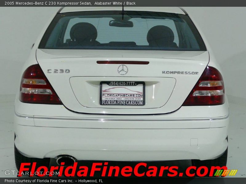 Alabaster White / Black 2005 Mercedes-Benz C 230 Kompressor Sedan