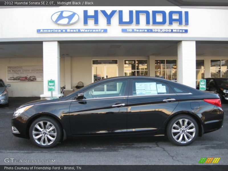 Midnight Black / Black 2012 Hyundai Sonata SE 2.0T