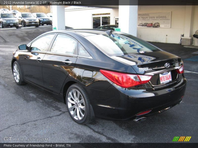 Midnight Black / Black 2012 Hyundai Sonata SE 2.0T