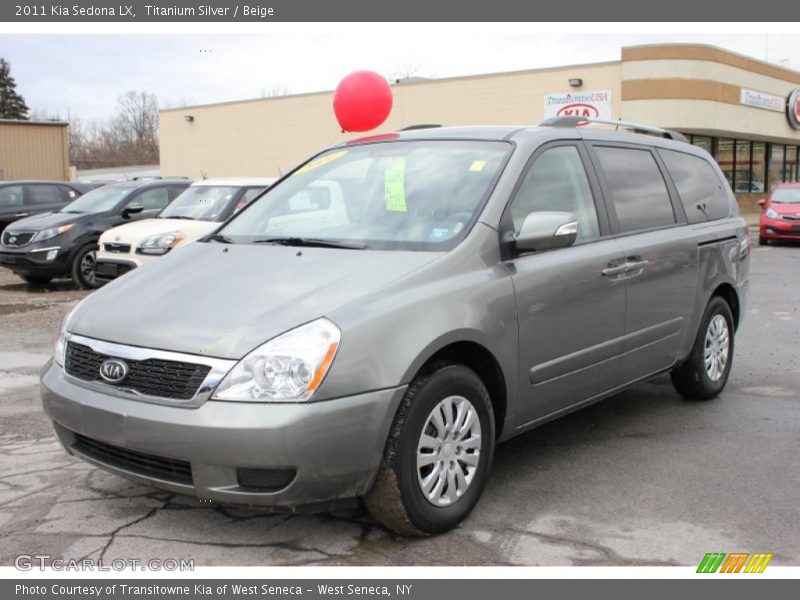 Titanium Silver / Beige 2011 Kia Sedona LX