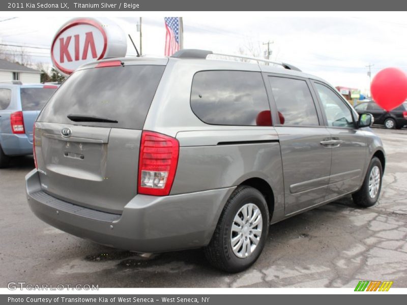 Titanium Silver / Beige 2011 Kia Sedona LX