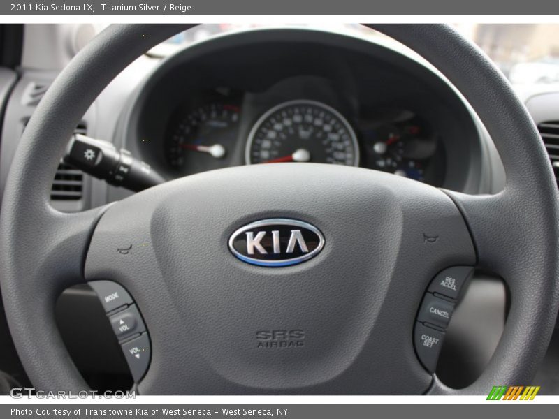 Titanium Silver / Beige 2011 Kia Sedona LX