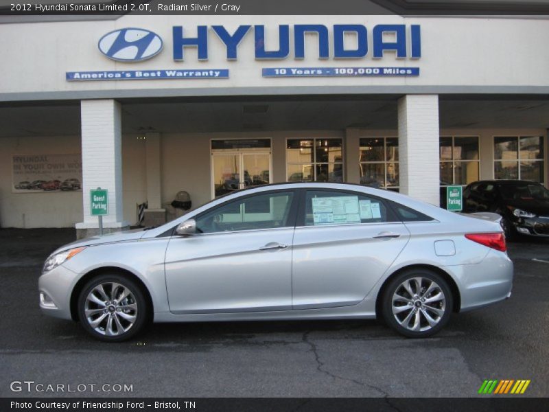 Radiant Silver / Gray 2012 Hyundai Sonata Limited 2.0T