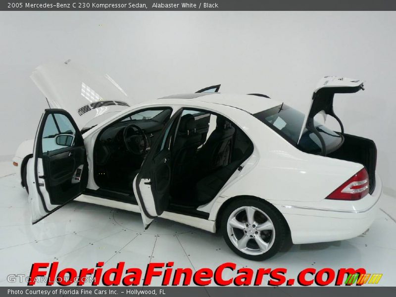 Alabaster White / Black 2005 Mercedes-Benz C 230 Kompressor Sedan