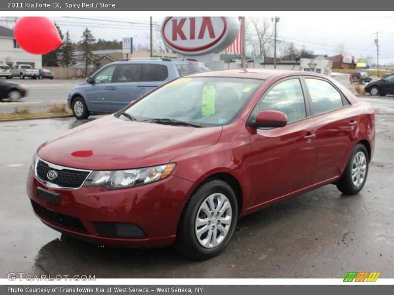 Spicy Red / Stone 2011 Kia Forte EX