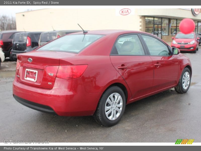 Spicy Red / Stone 2011 Kia Forte EX