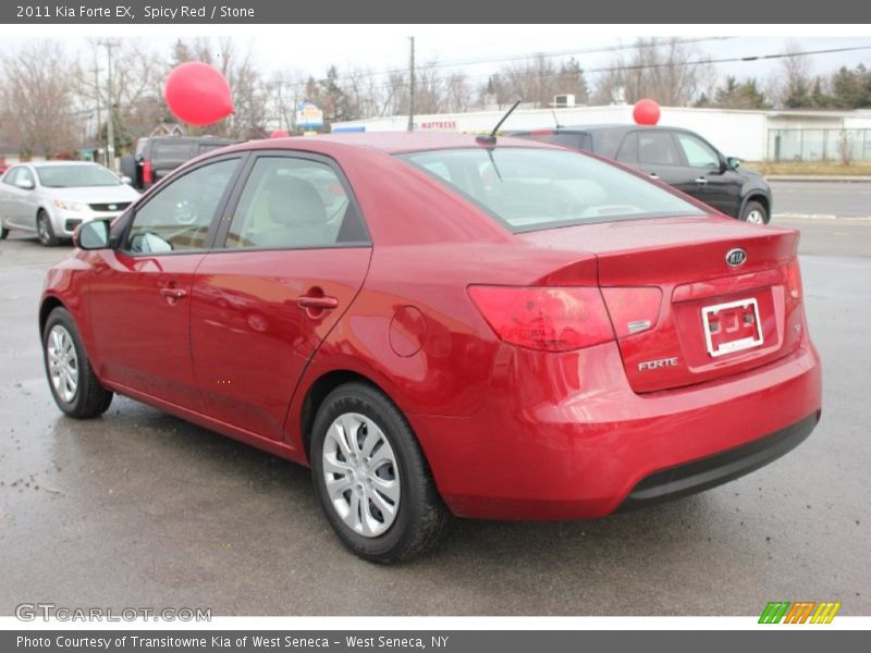 Spicy Red / Stone 2011 Kia Forte EX