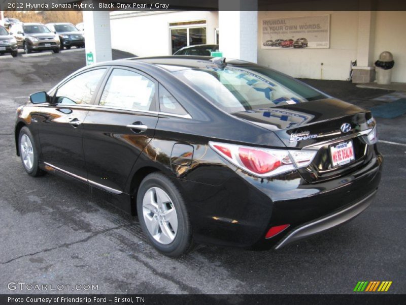 Black Onyx Pearl / Gray 2012 Hyundai Sonata Hybrid
