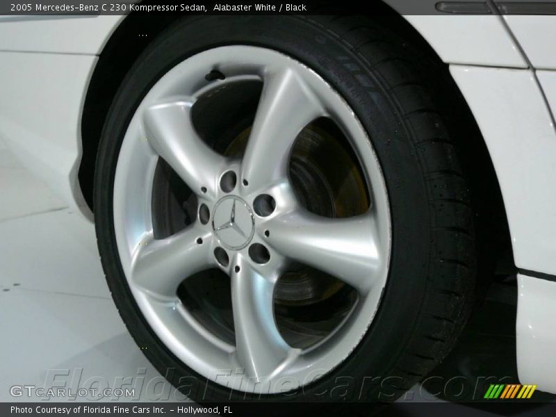 Alabaster White / Black 2005 Mercedes-Benz C 230 Kompressor Sedan