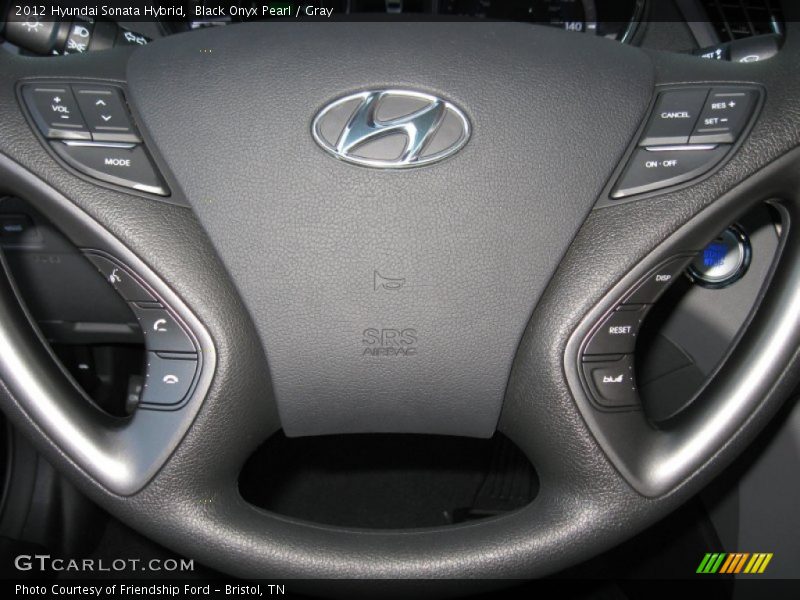 Black Onyx Pearl / Gray 2012 Hyundai Sonata Hybrid