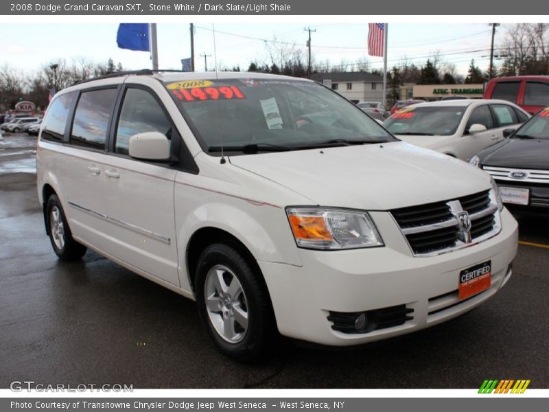 Stone White / Dark Slate/Light Shale 2008 Dodge Grand Caravan SXT