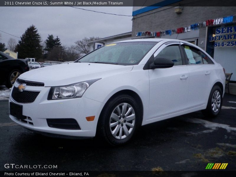 Summit White / Jet Black/Medium Titanium 2011 Chevrolet Cruze LS