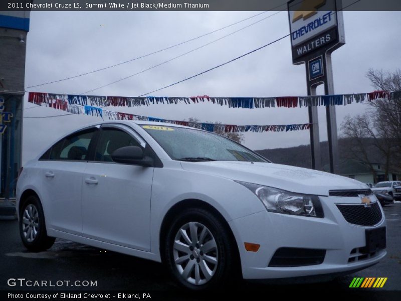 Summit White / Jet Black/Medium Titanium 2011 Chevrolet Cruze LS
