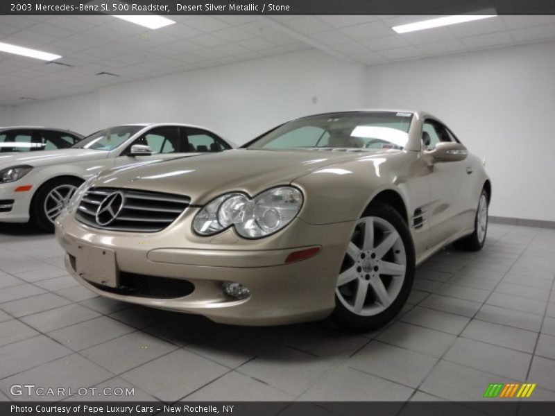 Desert Silver Metallic / Stone 2003 Mercedes-Benz SL 500 Roadster