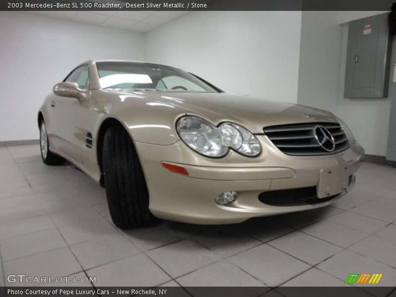 Desert Silver Metallic / Stone 2003 Mercedes-Benz SL 500 Roadster