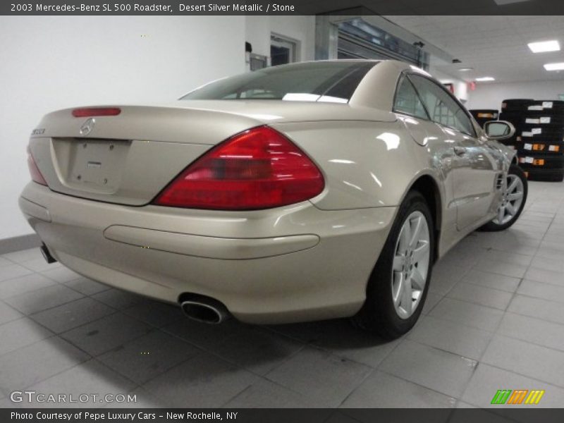 Desert Silver Metallic / Stone 2003 Mercedes-Benz SL 500 Roadster
